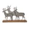 Glitzhome; Glitzhome® 13" Galvanized Metal & Wood Reindeer Tabletop Décor; Category:Christmas Tabletop Decor; Image:2